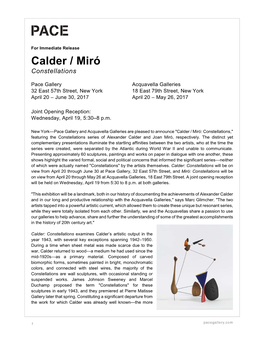 Calder / Miró Constellations