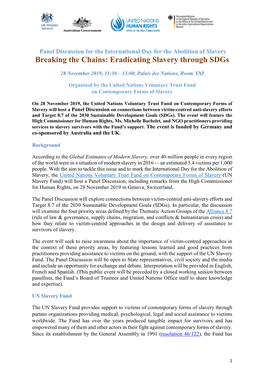 Breaking the Chains: Eradicating Slavery Through Sdgs