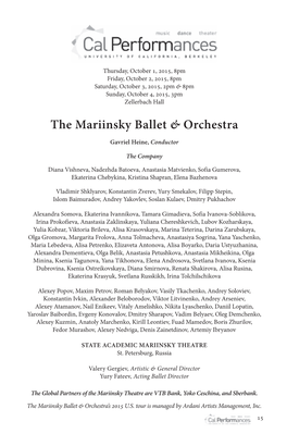 The Mariinsky Ballet & Orchestra