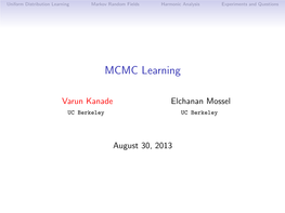 MCMC Learning (Slides)