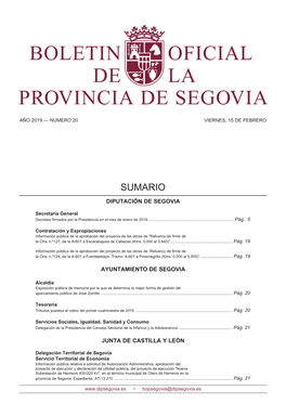 Boletín Oficial De La Provincia De Segovia