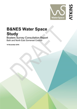 B&NES Water Space Study, Boater Survey Consultation Report