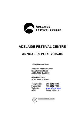 Adelaide Festival Centre Annual Report 2005-06