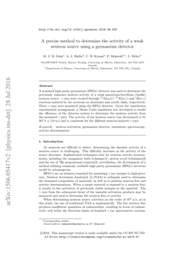 Arxiv:1506.05417V2 [Physics.Ins-Det] 28 Jul 2016