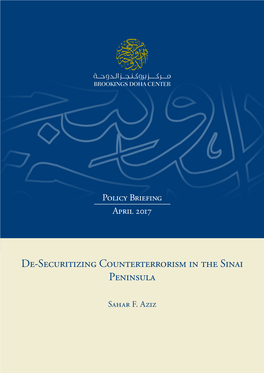 De-Securitizing Counterterrorism in the Sinai Peninsula