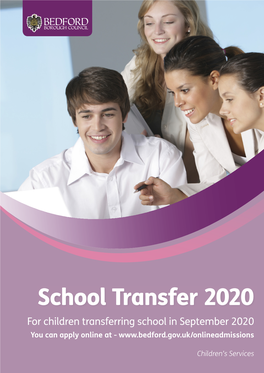 School Transfer 2020 for Children Transferring School in September 2020 You Can Apply Online at