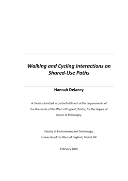 Walking and Cycling Interactions on Shared-Use Paths