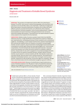 Diagnosis and Treatment of Irritable Bowel Syndrome a Review