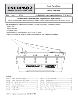 Repair Parts Sheet