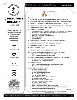 Director's Bulletin