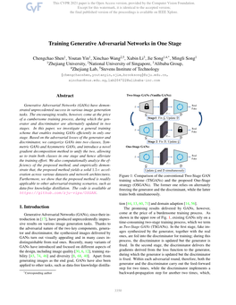 Training Generative Adversarial Networks in One Stage