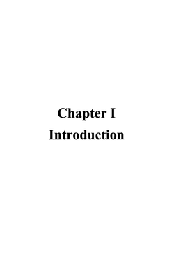 Chapter I Introduction CHAPTER I INTRODUCTION