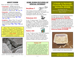 A Guide to Naturally Occurring Radioactive Materials (NORM)