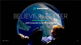 2020 Corporate Social Responsibility Governance | Environment | Society | Appendix