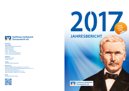 Der Jahresbericht 2017 Der Raiffeisen-Volksbank Donauwörth Eg