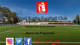 Walsall Rugby Football Club