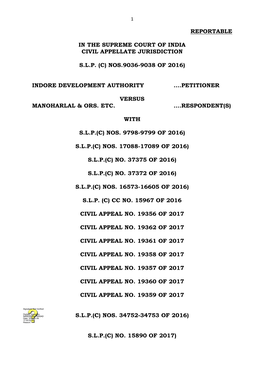 Land Acquisition, Rehabilitation and Resettlement Act, 2013 (For Short, 'The Act of 2013'), Is the Subject Matter of Reference to This Five Judge Bench of This Court