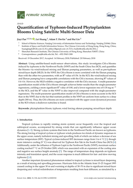 Quantification of Typhoon-Induced Phytoplankton Blooms Using