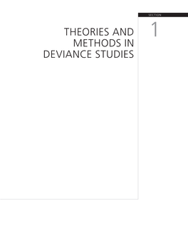 Theories and Methods in Deviance Studies