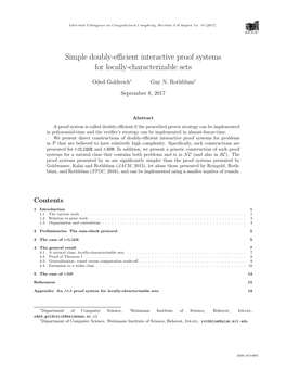 Simple Doubly-Efficient Interactive Proof Systems for Locally