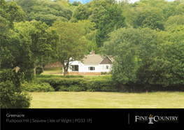 Greenacre Puckpool Hill | Seaview | Isle of Wight | PO33 1PJ