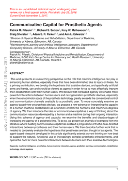 Communicative Capital for Prosthetic Agents Patrick M