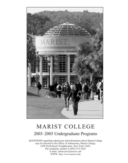 MARIST COLLEGE 2003Ð2005 Undergraduate Programs