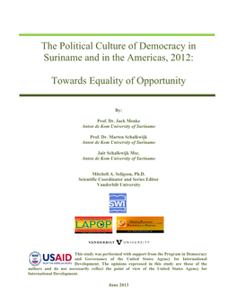 The Political Culture of Democracy in Suriname and in the Americas, 2012