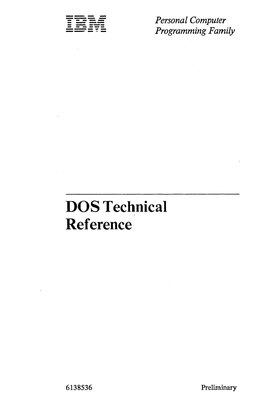 DOS Technical Reference