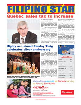 March 2010 Quebec Sales Tax to Increase