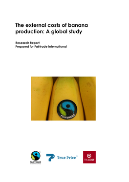 The External Costs of Banana Production: a Global Study