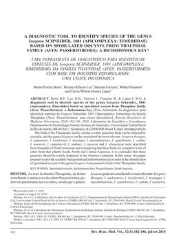 RBMV011 a Diagnostic Tool to Identify Species of the Genus