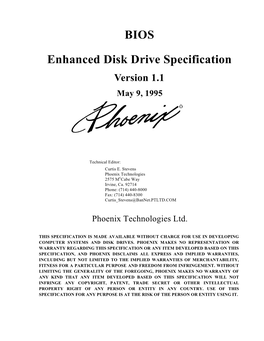BIOS Enhanced Disk Drive Specification