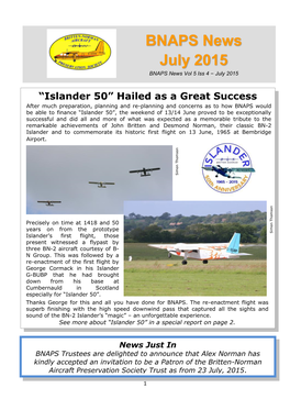 July 2015 Newsletter