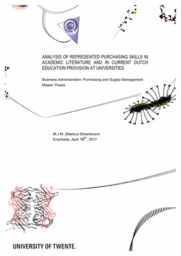 Analysis of Represented Purchasing Skills in Academic Literature and in Current Dutch Education Provision at Universities