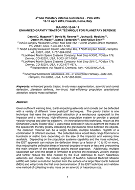 Enhanced Gravity Tractor Technique for Planetary Defense