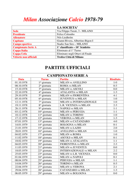 Milan Associazione Calcio 1978-79