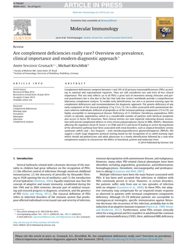 Are Complement Deficiencies Really Rare?