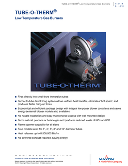 Tube-O-Therm Burners