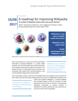 A Roadmap for Improving Wikipedia 29/08 2017