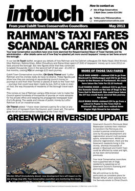 Rahman's Taxi Fares Scandal Carries On