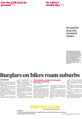 Burglars on Bikes Roam Suburbs