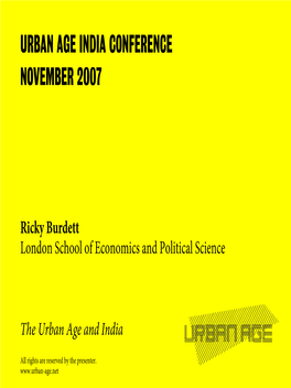 Urban Age India Conference November 2007