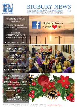 BIGBURY NEWS Dec 2018 & Jan 2019 BUMPER ISSUE 442 New Website