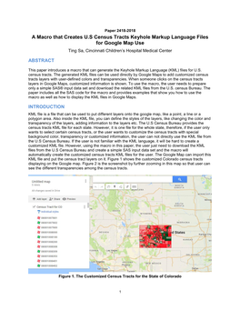 A Macro That Creates U.S. Census Tracts Keyhole Markup Language