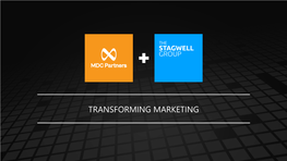 Transforming Marketing Forward Looking Information & Other Information