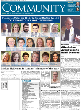 Ottenheimer Award Goes to Rabbi Diamond Mickey Heideman Is
