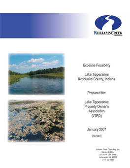 Ecozone Feasibility Lake Tippecanoe Kosciusko County, Indiana