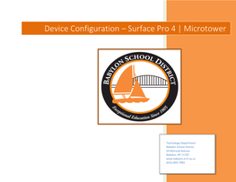 Device Configuration – Surface Pro 4 | Microtower