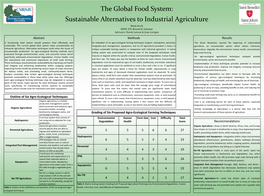 Sustainable Alternatives to Industrial Agriculture Brian Koch ENVR 395 Research Seminar Advisors: Derek Larson & Jean Lavigne